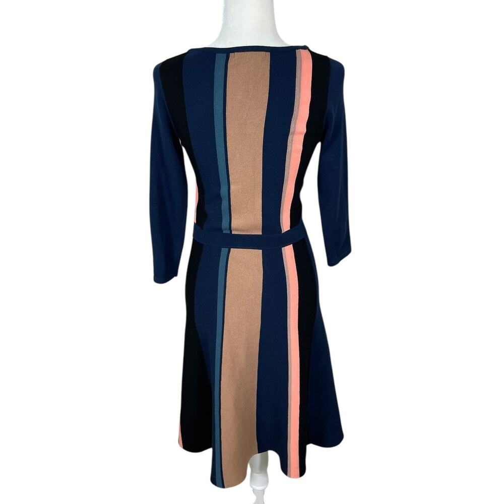 Boden Beatrice Color Block Striped Knit Sweater Dress Size 6R Chic Coquette - Picture 5 of 10